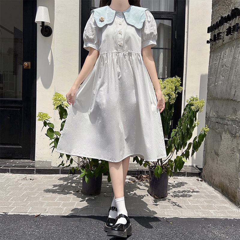 Academy Style Doll Collar Dress Women Summer 2023 New Mori Sweet Fresh First Love Dress - Image 4