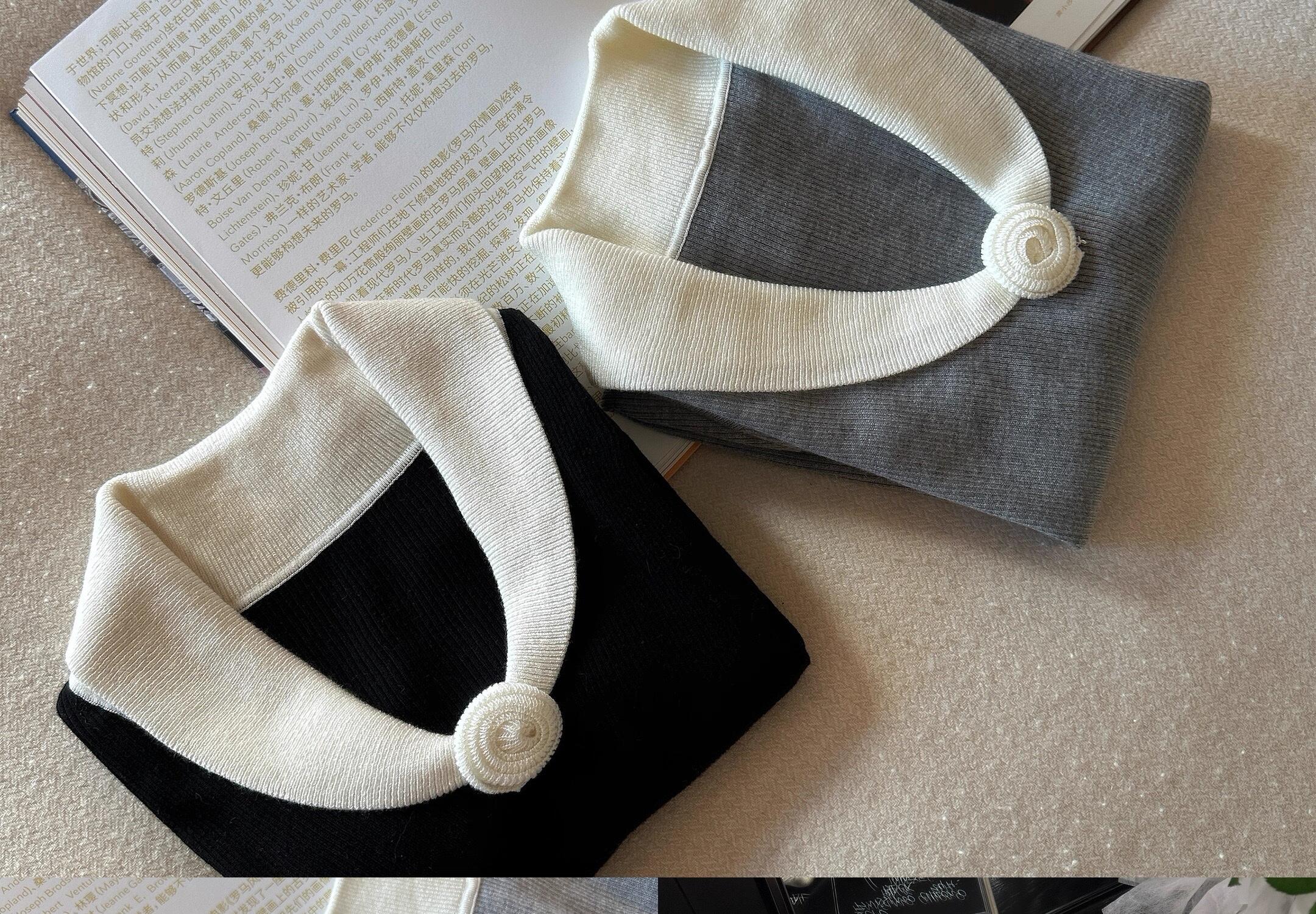 Women's Knit Sweater Long Sleeve Round Neck Slimming Fall Winter Top - Image 4